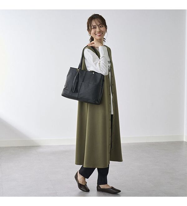 BELLUNA（ベルーナ）の「Ａ４対応２室式トート（ハンドバッグ）」｜詳細画像