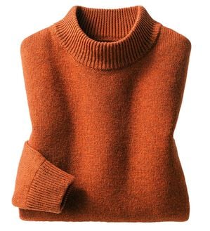 ルフラン（ルフラン）の「選べる！洗えるぬくもりウール１００％セーター（ニット・セーター）」｜オレンジブラウン