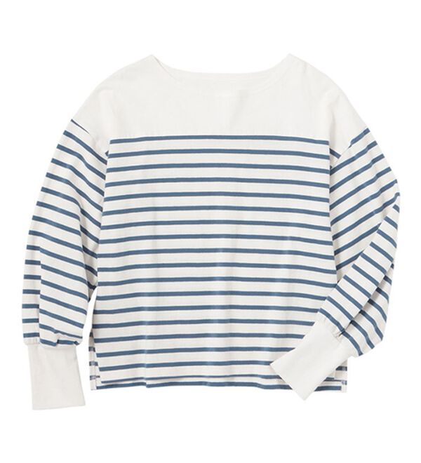 Viola e Viola（ヴィオラ エ ヴィオラ）の「トレンドを楽しむ！バスクボーダーパフ袖プルオーバー（カットソー）」｜詳細画像