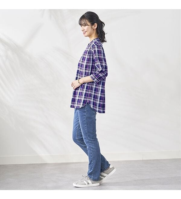 BELLUNA（ベルーナ）の「綿１００％刺しゅうデザインシャツ（シャツ）」｜詳細画像