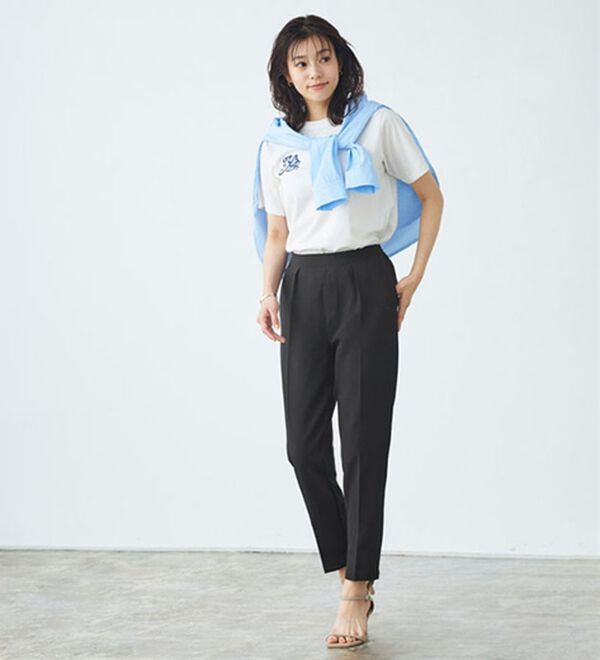 Pierrot（ピエロ）の「多機能ストレッチツイルテーパードパンツ（フルレングスパンツ）」｜詳細画像