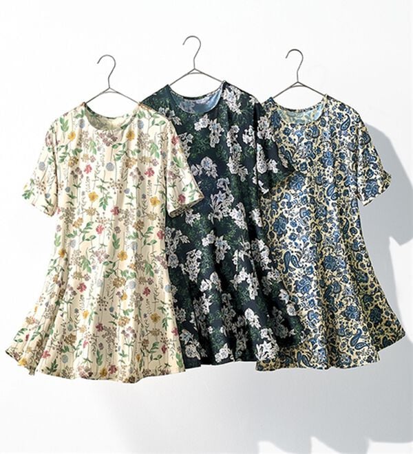 BELLUNA（ベルーナ）の「【接触冷感】フレアーシルエットプリントチュニック（チュニック）」｜詳細画像