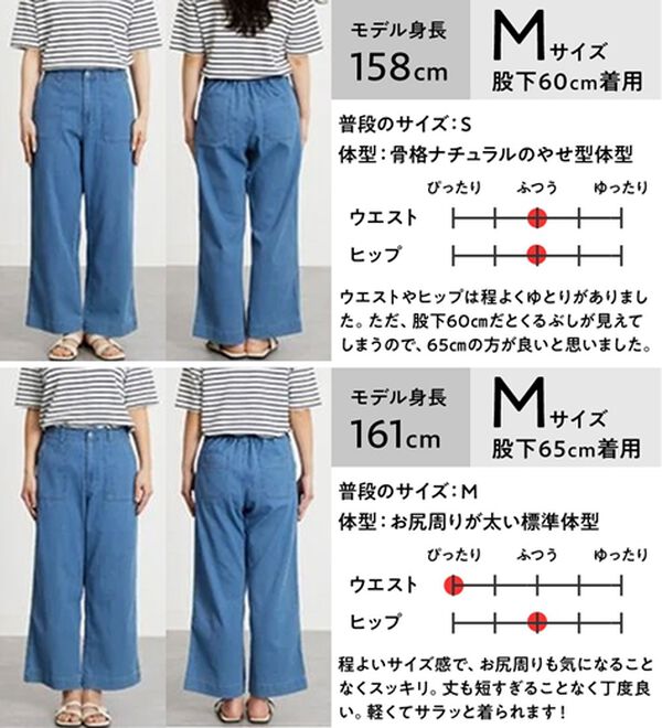 BELLUNA（ベルーナ）の「新感覚！メッシュデニムワイドパンツ（フルレングスパンツ）」｜詳細画像