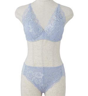 LAVIENNE（ラヴィエンヌ）の「すっぽりフルカップブラ＆ショーツ（ブラジャー＆ショーツセット）」｜ブルー