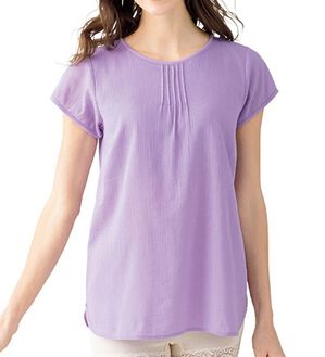 「【４色組】１枚で過ごせる綿１００％楊柳プルオーバー（肌着・インナーウェア）」｜詳細画像