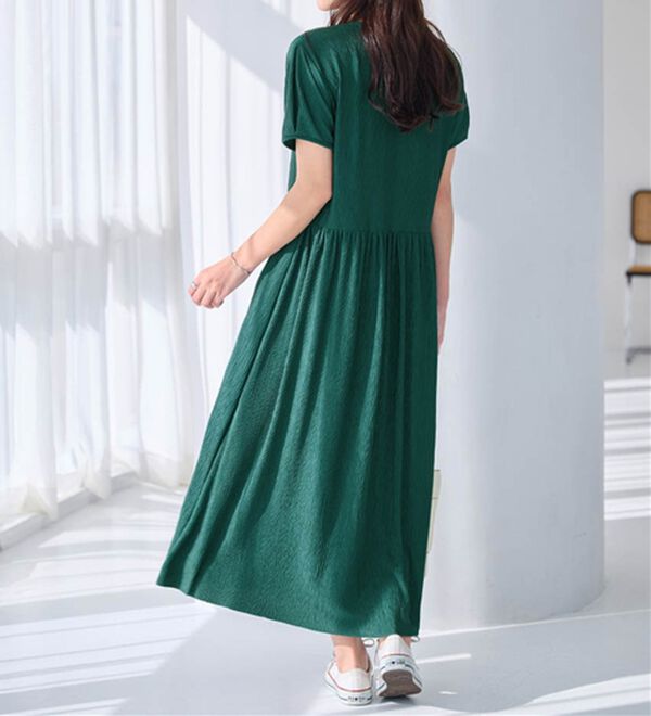 Viola e Viola（ヴィオラ エ ヴィオラ）の「【５つの機能付】楽ちんジャカードワンピース（カットソーワンピース）」｜詳細画像