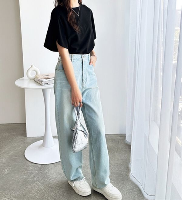 GeeRA（ジーラ）の「スリット入りフレアースリーブＴブラウス（ブラウス）」｜詳細画像