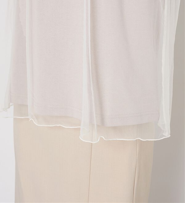 BELLUNA（ベルーナ）の「チュール重ねロゴプリントプルオーバー（カットソー）」｜詳細画像