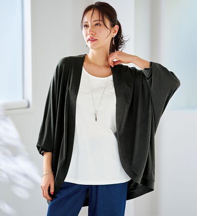 BELLUNA（ベルーナ）の「クールスラブ素材ドルマンカーディガン（その他カーディガン）」