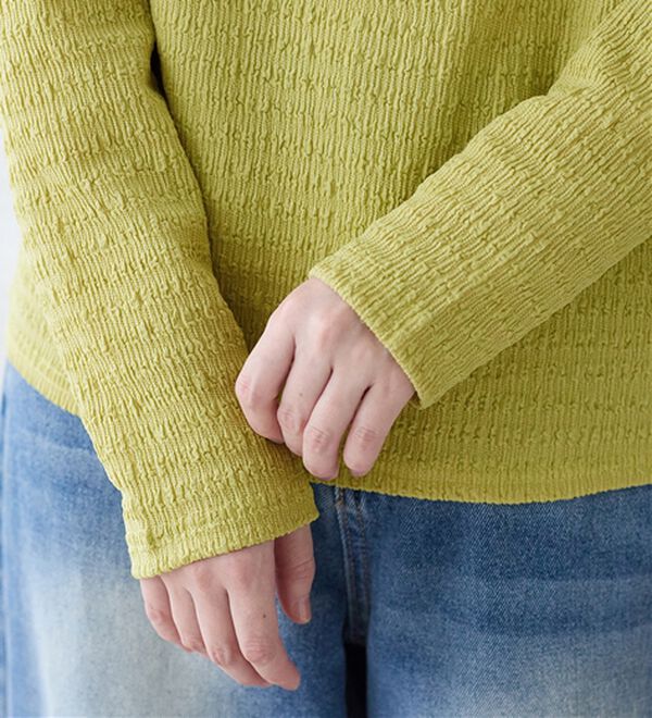 Viola e Viola（ヴィオラ エ ヴィオラ）の「立体ジャカードシンプルロンＴ（カットソー）」｜詳細画像