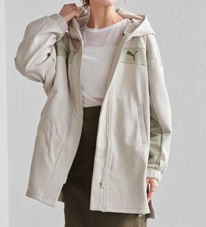 RANAN（ラナン）の「＜ｐｕｍａ＞ワンライン　フリースフーディ（ハーフコート）」｜詳細画像