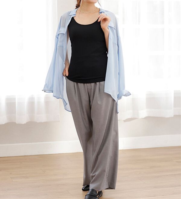 LAVIENNE（ラヴィエンヌ）の「４０代からの綿混快適カップ付タンクトップ（ブラトップ・カップ付きインナー）」｜詳細画像