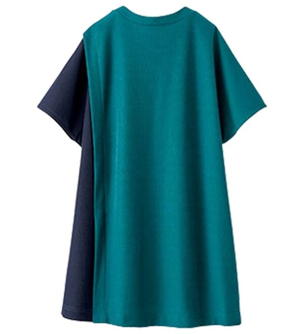 BELLUNA（ベルーナ）の「ボタン使い配色切替デザインチュニック（チュニック）」｜詳細画像