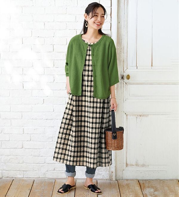 BELLUNA（ベルーナ）の「＜＆ｃｏｃｏｃｈｉ＞リネンコットン素材ゆったりドルマンカーディガン（ニットカーディガン）」｜詳細画像