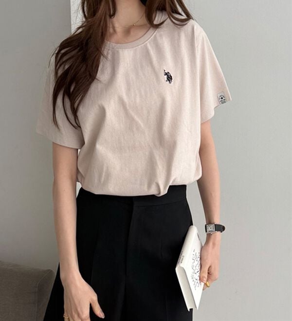 GeeRA（ジーラ）の「【ＵＳ．ＰＯＬＯ．ＡＳＳＮ】接触冷感ワンポイント刺繍Ｔシャツ（Tシャツ）」｜詳細画像