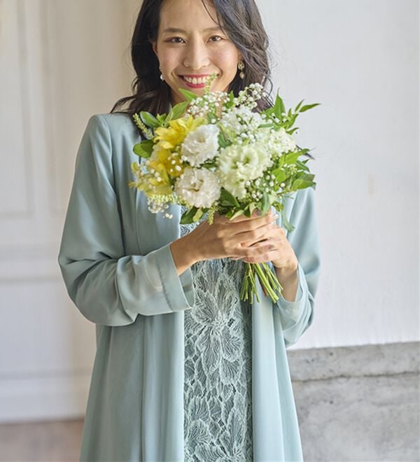 BELLUNA（ベルーナ）の「ロングジャケット花柄レースワンピースアンサンブル（ワンピースセットスーツ）」｜詳細画像