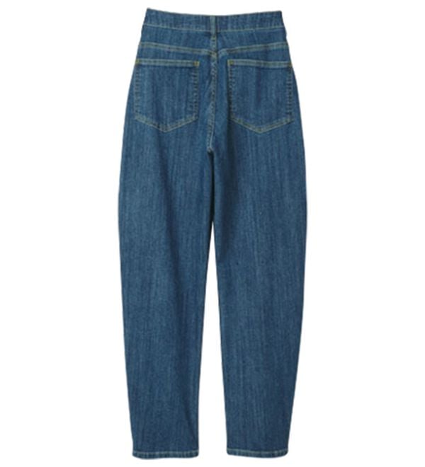 RANAN（ラナン）の「きれい見え麻入りカーブデニム（フルレングスパンツ）」｜詳細画像