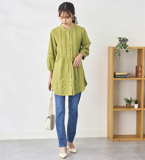 新品タグ付☆LOROPIANA☆リネン☆ポケット☆チュニック☆ワンピース