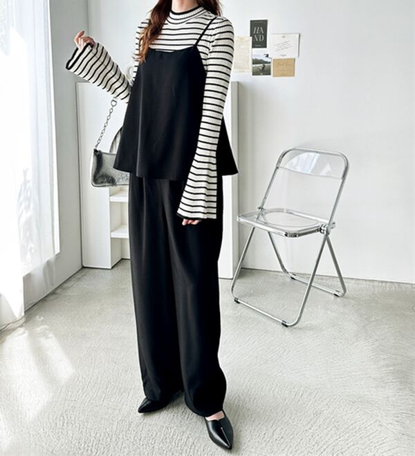 GeeRA（ジーラ）の「セットアップ風キャミソールサロペット（オールインワン）」｜詳細画像