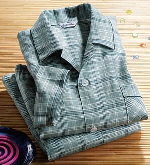 「日本製ひんやり綿１００％播州織パジャマ（メンズルームウェア）」｜詳細画像
