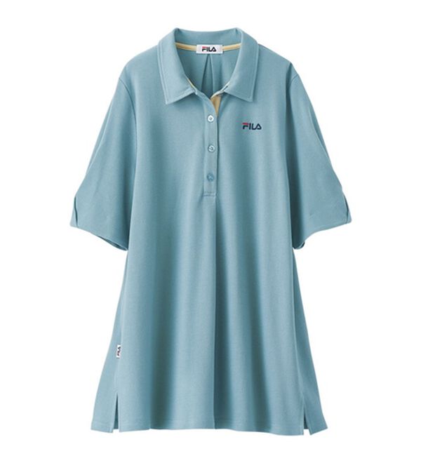 BELLUNA（ベルーナ）の「＜ＦＩＬＡ＞ヒンヤリ冷感！袖タックポロチュニック（ポロシャツ）」｜詳細画像