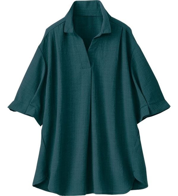 BELLUNA（ベルーナ）の「麻調素材袖タックデザインブラウス（ブラウス）」｜詳細画像