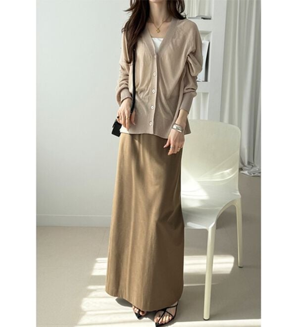 GeeRA（ジーラ）の「接触冷感！Ｖネックカーディガン（ニットカーディガン）」｜詳細画像