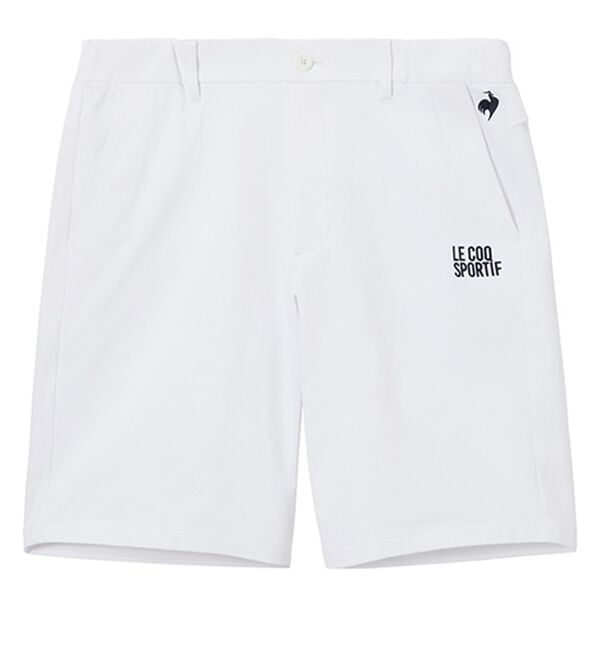 「＜ルコック＞ゴルフ　キープクリーンショートパンツ（メンズハーフパンツ）」｜ホワイト