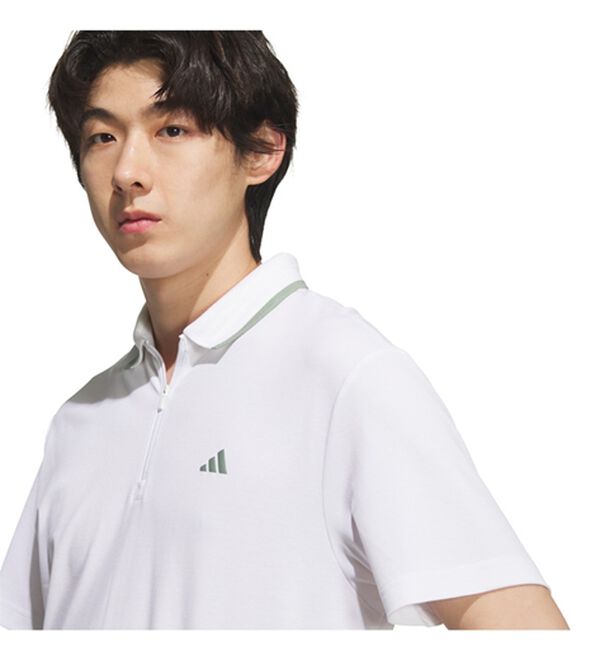 「＜ａｄｉｄａｓ＞アディゼロ　ツイストニット半袖ジップポロ（メンズポロシャツ）」｜詳細画像