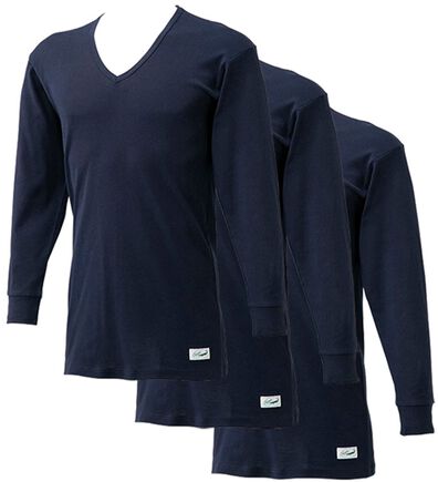 「【３枚組】＜クロコダイル＞極温（Ｒ）厚地×裏起毛綿１００％インナー（メンズ肌着・インナーウェア）」