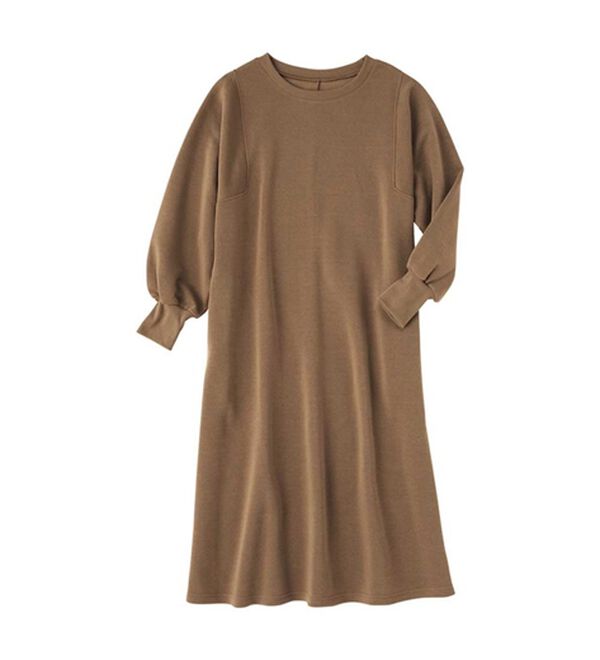 Viola e Viola（ヴィオラ エ ヴィオラ）の「あったか裏起毛ゆるワンピース（カットソーワンピース）」｜詳細画像