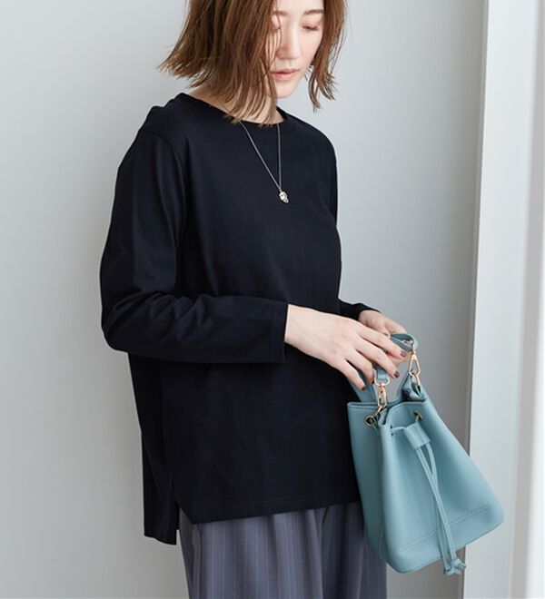 BELLUNA（ベルーナ）の「綿１００％大人顔サマ見えプルオーバー（カットソー）」｜詳細画像