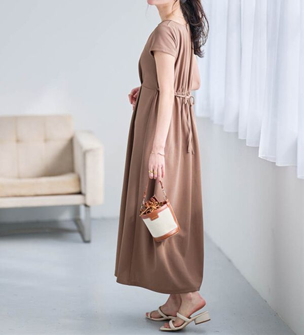 RANAN（ラナン）の「上品見えバックギャザーワンピース（その他ワンピース）」｜詳細画像