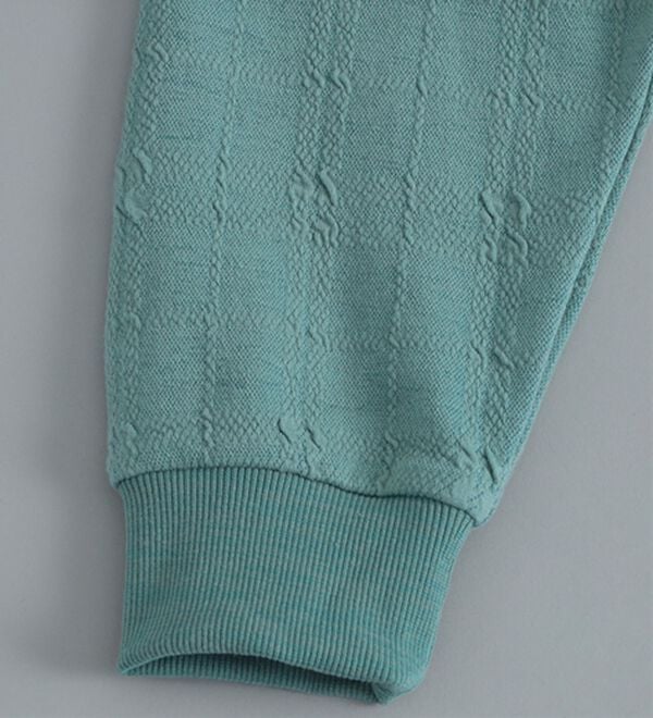 「＜コムルヴァン・オム＞チェック柄ふくれジャカードトレーナー（メンズトレーナー）」｜詳細画像