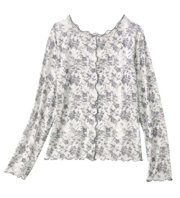 GeeRA（ジーラ）の「前後２ＷＡＹ花柄シアートップス（カットソー）」｜詳細画像