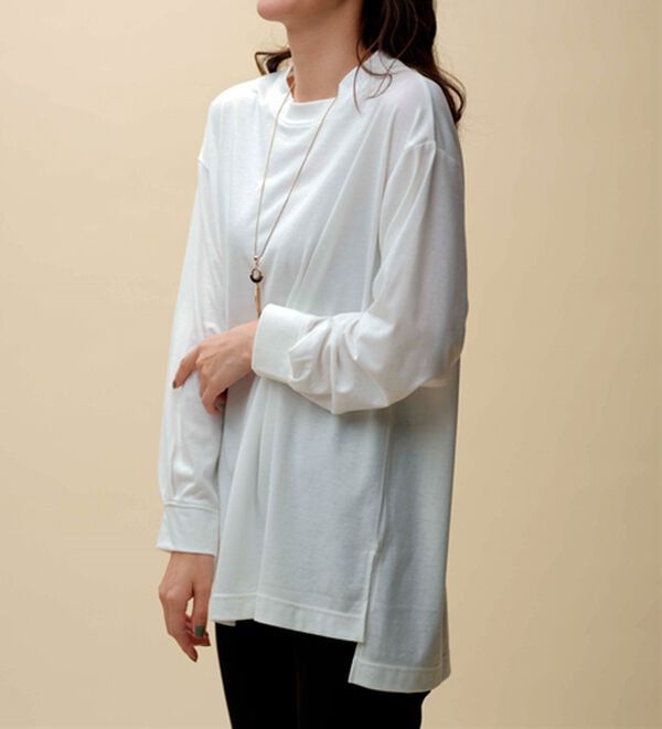 BELLUNA（ベルーナ）の「あぜ素材サイドリボン使いベストアンサンブル（アンサンブル）」｜詳細画像