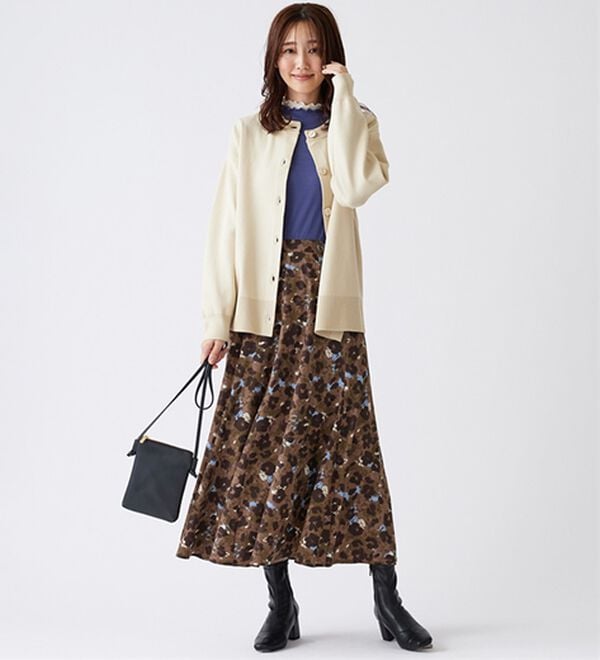 BELLUNA（ベルーナ）の「着映えプリントフレアスカート（ロングスカート）」｜詳細画像
