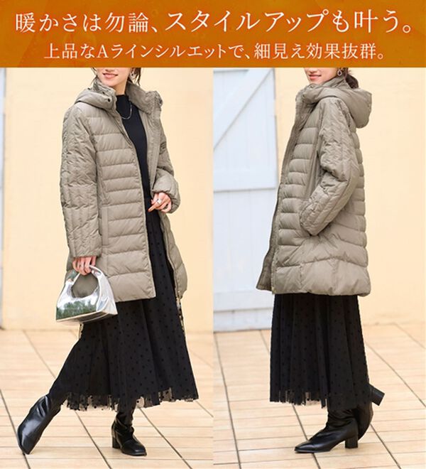 BELLUNA（ベルーナ）の「細見え！フレンチダウン使いロング丈コート（ロングコート）」｜詳細画像