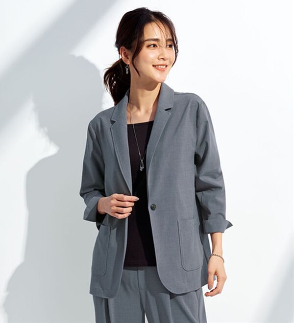 BELLUNA（ベルーナ）の「＜爽楽＞ストレッチジャケット（その他ジャケット）」｜グレー