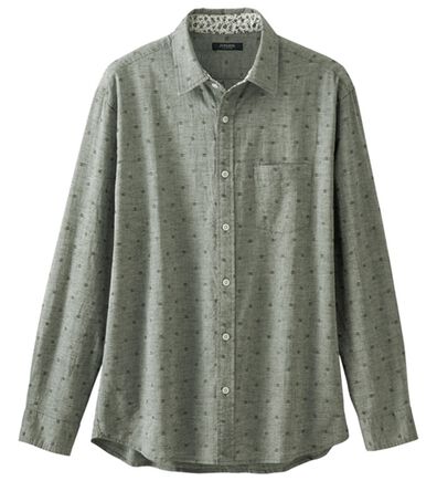 「フレンチリネンブレンドカジュアルシャツ（メンズシャツ）」