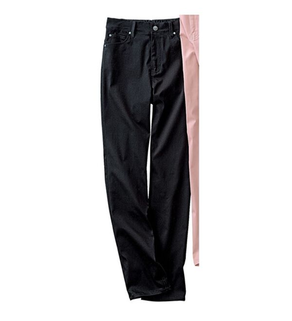 VINNO（ヴィノ）の「美のクラ・コットン混サテンパンツ（フルレングスパンツ）」｜詳細画像