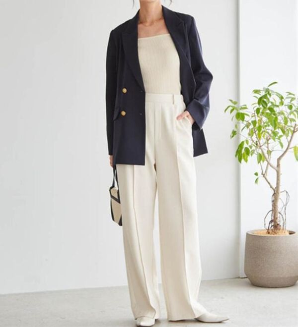 RANAN（ラナン）の「裏起毛美脚シルエットピンタックワイドパンツ（フルレングスパンツ）」｜詳細画像