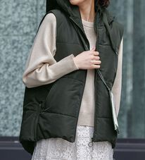 RANAN（ラナン）の「サイドジップコクーン中わたベスト（中わたコート・ベスト）」