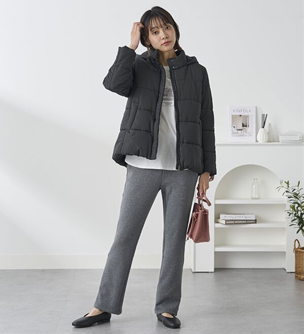 BELLUNA（ベルーナ）の「まるではく毛布！静電防止付裏ファーイージーパンツ（フルレングスパンツ）」｜詳細画像