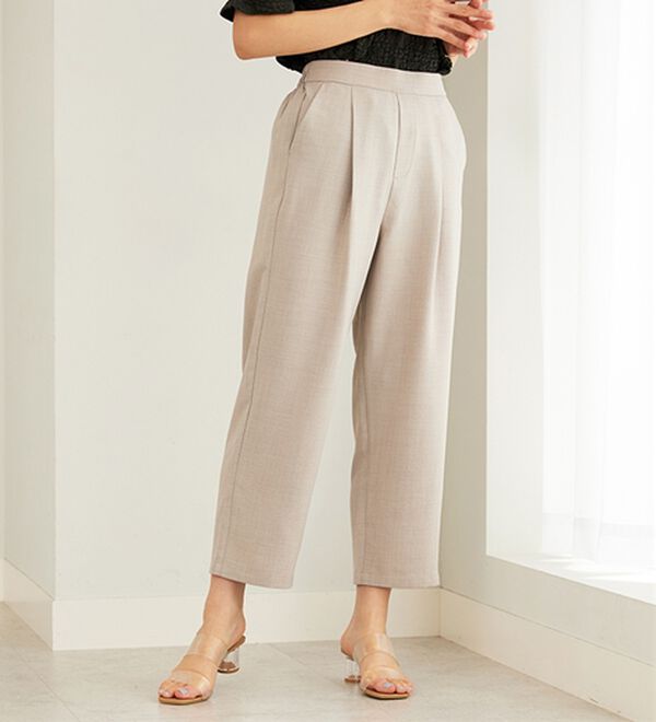 BELLUNA（ベルーナ）の「サラリ麻調素材ビスチェセットアップ（セットアップ）」｜詳細画像