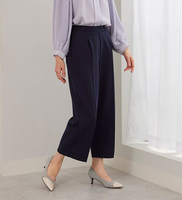 BELLUNA（ベルーナ）の「＜セレモニースタイル＞ジョーゼット素材ワイドパンツ（ワイドパンツ・ガウチョ）」｜詳細画像