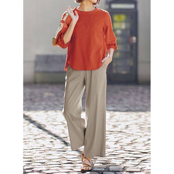 BELLUNA（ベルーナ）の「麻混イージーパンツ（その他パンツ）」｜詳細画像