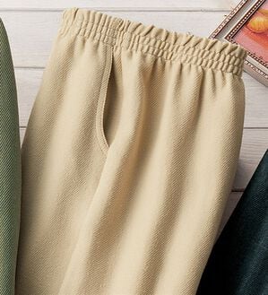 ルフラン（ルフラン）の「日本製肌に優しい綿混ラク楽パンツ（その他パンツ）」｜ベージュ