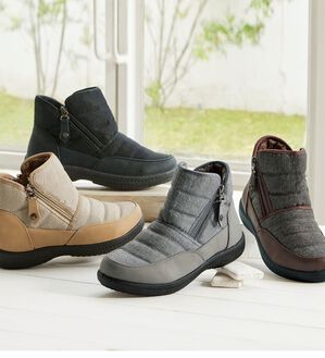 BELLUNA（ベルーナ）の「４Ｅはっ水ダブルファスナーショートブーツ（ブーツ）」｜詳細画像