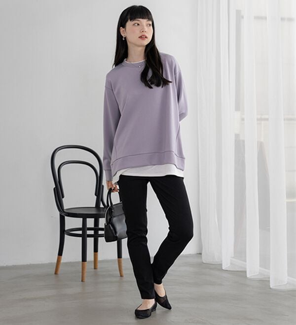 BELLUNA（ベルーナ）の「重ね着風とろみ素材プルオーバー（カットソー）」｜詳細画像